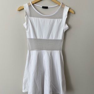 White mesh mini dress from Korea